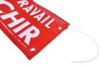 s85c1 Fabric Prohibition Sign, Limite de la zone de travail – Ne pas franchir, French