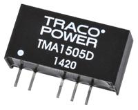 tma-1505d TRACOPOWER TMA DC-DC Converter, ±5V dc/ ±100mA Output, 13.5 → 16.5 V dc Input, 1W, Through Hole, +85°C Max Temp