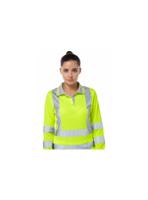 p702-24 PULSAR P702 Yellow Women Hi Vis Polo Shirt, 47 → 49in