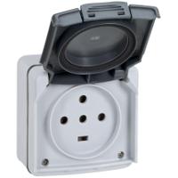 091437 Legrand Grey Plug Socket, 4 Poles, 20A, NF Socket