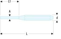 2486 Facom 1-Piece Punch, Drift Punch, 6 mm Shank, 150 mm Overall