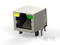 6116075-4 TE Connectivity 6116075 Series Male RJ45 Connector, Cat5 Right Angle 1 x 1 Port 8 -Way