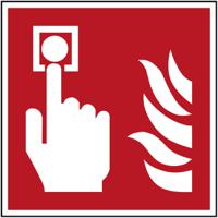 817674 Polyester Fire Safety Sign, None With Pictogram Only Text Self-Adhesive