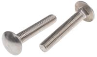 122-4438 Plain Stainless Steel Coach Bolt, M10 x 60mm