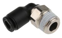 3109-04-10 Legris LF3000 Series Elbow Threaded Adaptor, R 1/8 Male to Push In 4 mm, Threaded-to-Tube Connection Style