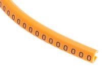 812-1391 RS PRO Snap On Cable Markers, Black on Orange, Pre-printed "0", 4 → 5mm Cable