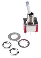 734-7031 RS PRO Toggle Switch, PCB Mount, On-None-On, DPDT, Through Hole Terminal