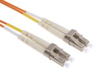 536-7099 RS PRO LC to LC Duplex Multi Mode OM1 Fibre Optic Cable, 62.5/125μm, Orange, 2m