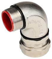 spl32m3290-x-5 Adaptaflex 90° Elbow, Conduit Fitting, 32mm Nominal Size, M32, Nickel Plated Brass, Metallic IP67 rating
