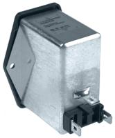 fn283-6-06 Schaffner 7.2A, 250 V ac Male Flange Mount IEC Inlet Filter 2 Pole FN283-6-06, Faston 1 Fuse