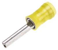 160404-2 TE Connectivity, PIDG Insulated, Tin Crimp Pin Connector, 4mm² to 6mm², 12AWG to 10AWG, 2.8mm Pin Diameter, Yellow
