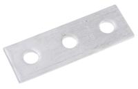 p-1066-ss Stainless Steel Rectangular Bracket 3 Hole, 14.3mm Holes, 120 x 40mm