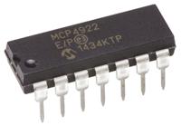 mcp4922-ep Microchip, DAC Dual 12 bit- Serial (SPI/Microwire), 14-Pin PDIP