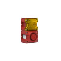 23311803000 Pfannenberg 23383635055 Series Yellow Sounder Beacon, 24 V dc, IP66, Side Mounted, 105dB at 1 Metre