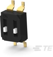 eds02sgnntu04q TE Connectivity 2 Way Surface Mount DIP Switch SPST, Raised Actuator