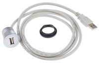 09454521922 HARTING USB 2.0, Male USB A to Female USB A, 1.5m