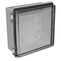chdx8-329c CAMDENBOSS X8 Series Grey ABS General Purpose Enclosure, IP67, IK08, Clear Lid, 210x210x100mm