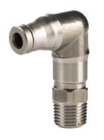 3809-04-10 Legris LF3800 Series Elbow Threaded Adaptor, R 1/8 Male to Push In 4 mm, Threaded-to-Tube Connection Style