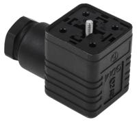 935980321-rs-gdm-3016-schwarz Hirschmann GDM 3P+E DIN 43650 A, Female Solenoid Valve Connector, 250 V Voltage