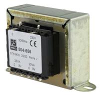 504-656 RS PRO 50VA 2 Output Chassis Mounting Transformer, 9V ac, IEC 61558-2-6
