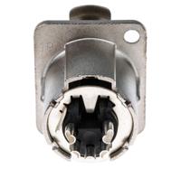 nc5fd-lx Neutrik Panel Mount XLR Connector, Female, 50 V, 5 Way, Silver over Nickel Plating