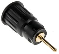 233130-21 Staubli Black Female Banana Socket, 4 mm Connector, Press Fit Termination, 24A, 1000V, Gold Plating