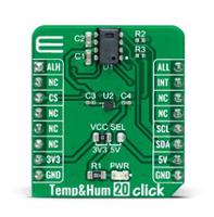 mikroe-4907 MikroElektronika Temperature and Humidity 20 Click Temperature & Humidity Sensor Add On Board for CC2D23 MikroBus