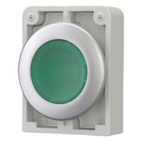 182927-m30c-fdl-g Eaton RMQ Titan M30 Series Green Illuminated Momentary Push Button, 30mm Cutout, IP66, IP67, IP69K