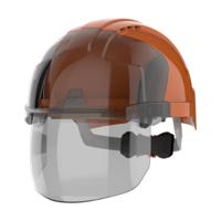 amd170-00m-900 JSP EVOVISTAshield Orange Safety Helmet, AdjustableVentilated