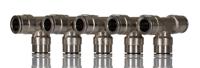 100601000 Norgren PNEUFIT 10 Series Straight Fitting, Push In 10 mm to Push In 10 mm, Tube-to-Tube Connection Style