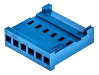 281838-6 TE Connectivity, AMPMODU HE13/HE14 Female Connector Housing, 2.54mm Pitch, 6 Way, 1 Row