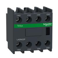ladn22p Schneider Electric Auxiliary Contact Block, 2NC + 2NO, DIN Rail Mount, TeSys LADN