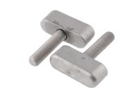 237-344 RS PRO Silver Wing Clamping Knob, M8, Threaded Stud