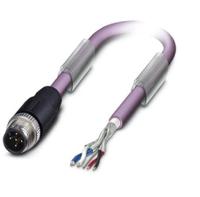 1519354 Phoenix Contact Male 5 way Straight Plug M12 to Bus Cable, 500 mm