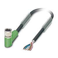 1522464 Phoenix Contact Right Angle Female 6 way M8 to Sensor Actuator Cable, 5m