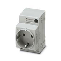 0804024 Phoenix Contact German Mains Sockets, 16A Grey, DIN Rail, 250 V