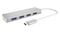 ib-hub1425-c3 ICY BOX 4 Port USB 3.0 USB C  Hub, USB Bus Powered, 100 x 30 x 10mm