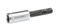 01050006 STAHLWILLE 1/4 in Drive Bit Socket, Hex Bit, 6mm, 55 mm Overall Length