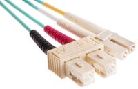 121-3939 RS PRO LC to SC Duplex Multi Mode OM4 Fibre Optic Cable, 900μm, Blue, 2m