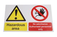 763-1872 RS PRO Area Hazard Hazard Warning Sign (English)