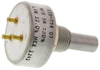 157b502mx9001 Vishay 157 5kΩ Rotary Potentiometer 1-Gang Panel Mount, 157B502MX9001