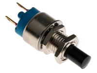 9633ncd APEM Miniature Push Button Switch, Momentary, Panel Mount, 6.35mm Cutout, SPST, 250V ac