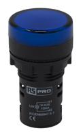 791-8585 RS PRO, Panel Mount Blue LED Pilot Light, 22mm Cutout, IP65, Round, 12V ac/dc