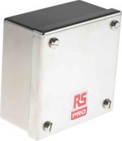 471-1580 RS PRO 316 Stainless Steel Satin Square Adaptable Enclosure Box, 104mm x 104mm x 50mm