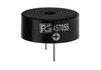 457-055 RS PRO 95dB Through Hole Continuous Internal Piezo Buzzer, 23.5 (Dia.) x 9.5mm, 3V dc Min, 30V dc Max