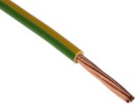 20147720 Prysmian 6491X Series Green/Yellow 6 mm² Hook Up Wire, 7/1.04 mm, 100m,