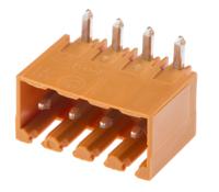 1605090000 Weidmuller, 3.5mm Pitch, OMNIMATE SL, 4 Way, Right Angle, Pluggable Terminal Block, Header, Through Hole, Solder
