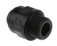 pm010612e John Guest PM Series Straight Threaded Adaptor, G 1/4 Male to Push In 6 mm, Threaded-to-Tube Connection Style