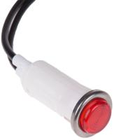 l006700naa Arcolectric (Bulgin) Ltd 0067 Series Red Neon Panel Mount Indicator, 230V ac, 12.7mm Mounting Hole Size, Lead Wires