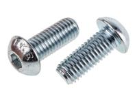 822-9221 RS PRO Bright Zinc Plated Steel Hex Socket Button Screw, ISO 7380, M10 x 25mm